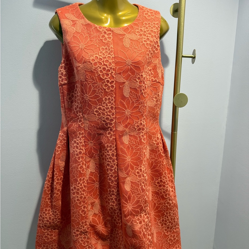 Calvin Klein Coral Dress Wedding Guest Summer Cocktail